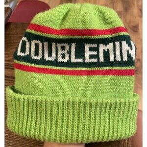 Vintage Wrigleys Doublemint Gum Winter Hat Beanie Chewing Gum Green